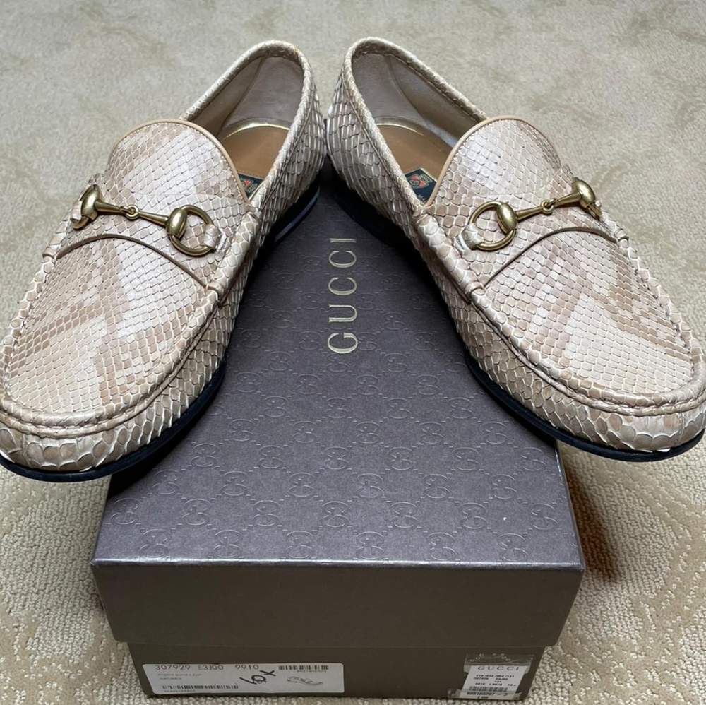 Authentic Gucci Real Python Slip Ons - image 1